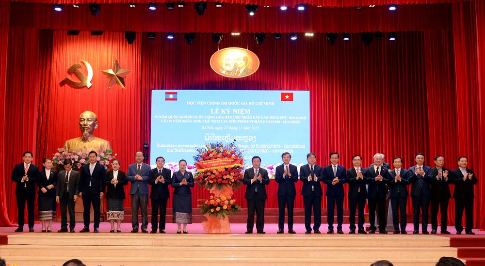 Học viện Chính trị quốc gia Hồ Chí Minh tổ chức Lễ kỷ niệm 50 năm Quốc khánh nước Cộng hoà Dân chủ nhân dân Lào (02/12/1975 - 02/12/2025) và 105 năm Ngày sinh Chủ tịch Kaysone Phomvihane (13/12/1920 - 13/12/2025)
