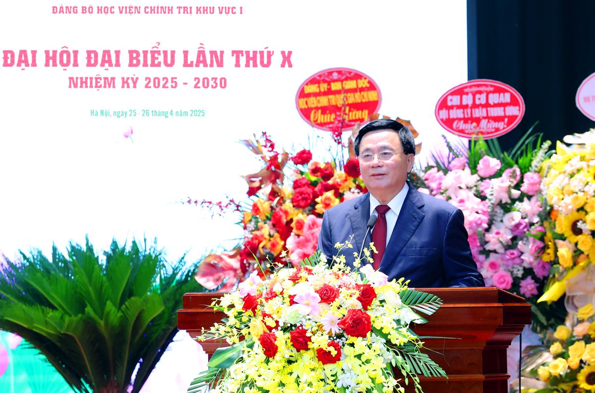 Đảng bộ Học viện Chính trị khu vực I tổ chức Đại hội Đại biểu lần thứ X, nhiệm kỳ 2025-2030