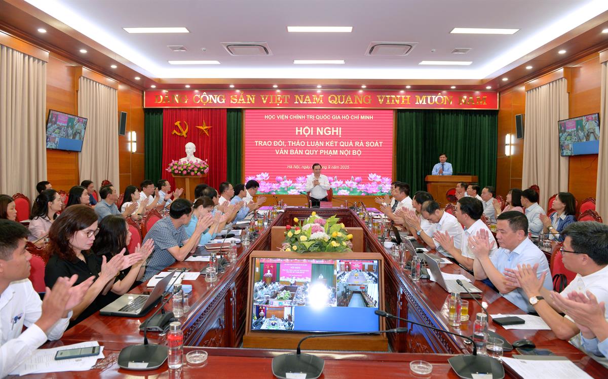 Hội nghị trao đổi, thảo luận kết quả rà soát văn bản quy phạm nội bộ