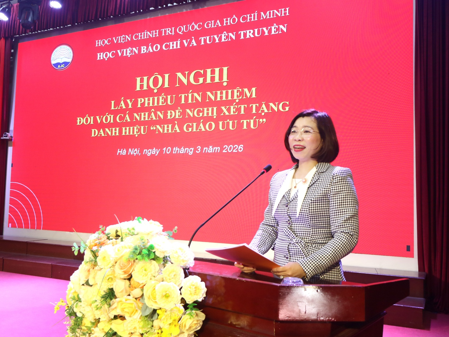 Học viện Báo chí và Tuyên truyền tổ chức Hội nghị lấy phiếu tín nhiệm đối với cá nhân đề nghị xét tặng danh hiệu 