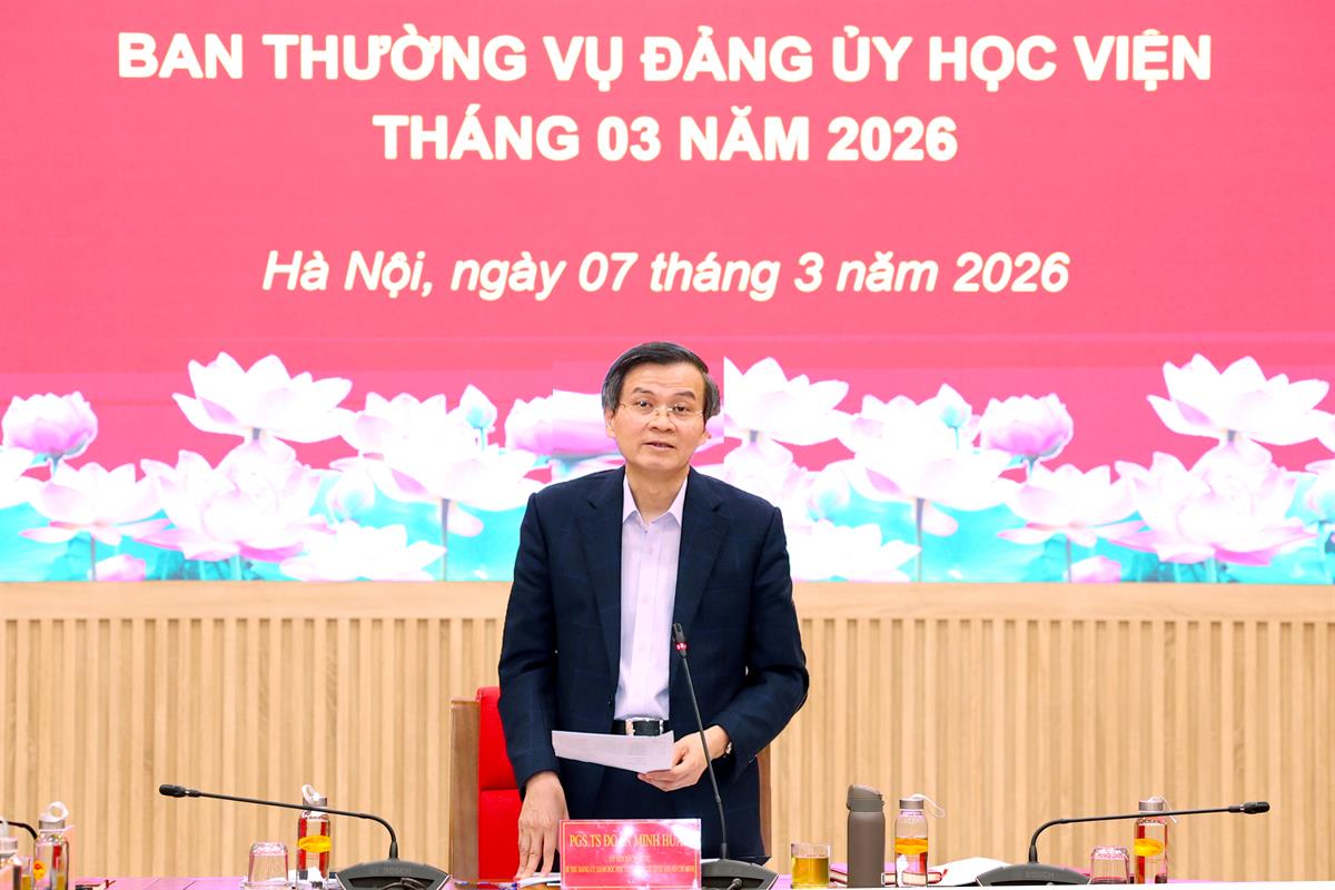 Hội nghị thường kỳ Ban Thường vụ Đảng ủy Học viện