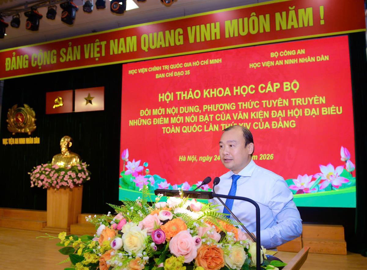Hội thảo khoa học: “Đổi mới nội dung, phương thức tuyên truyền những điểm mới nổi bật của Văn kiện Đại hội toàn quốc lần thứ XIV của Đảng”
