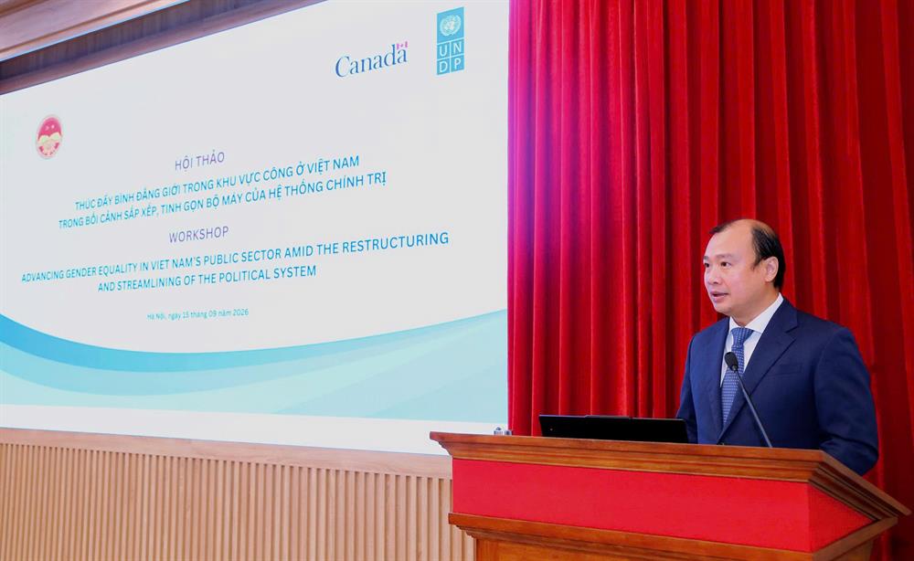 Hội thảo “Thúc đẩy bình đẳng giới trong khu vực công ở Việt Nam trong bối cảnh sắp xếp, tinh gọn tổ chức bộ máy của hệ thống chính trị”
