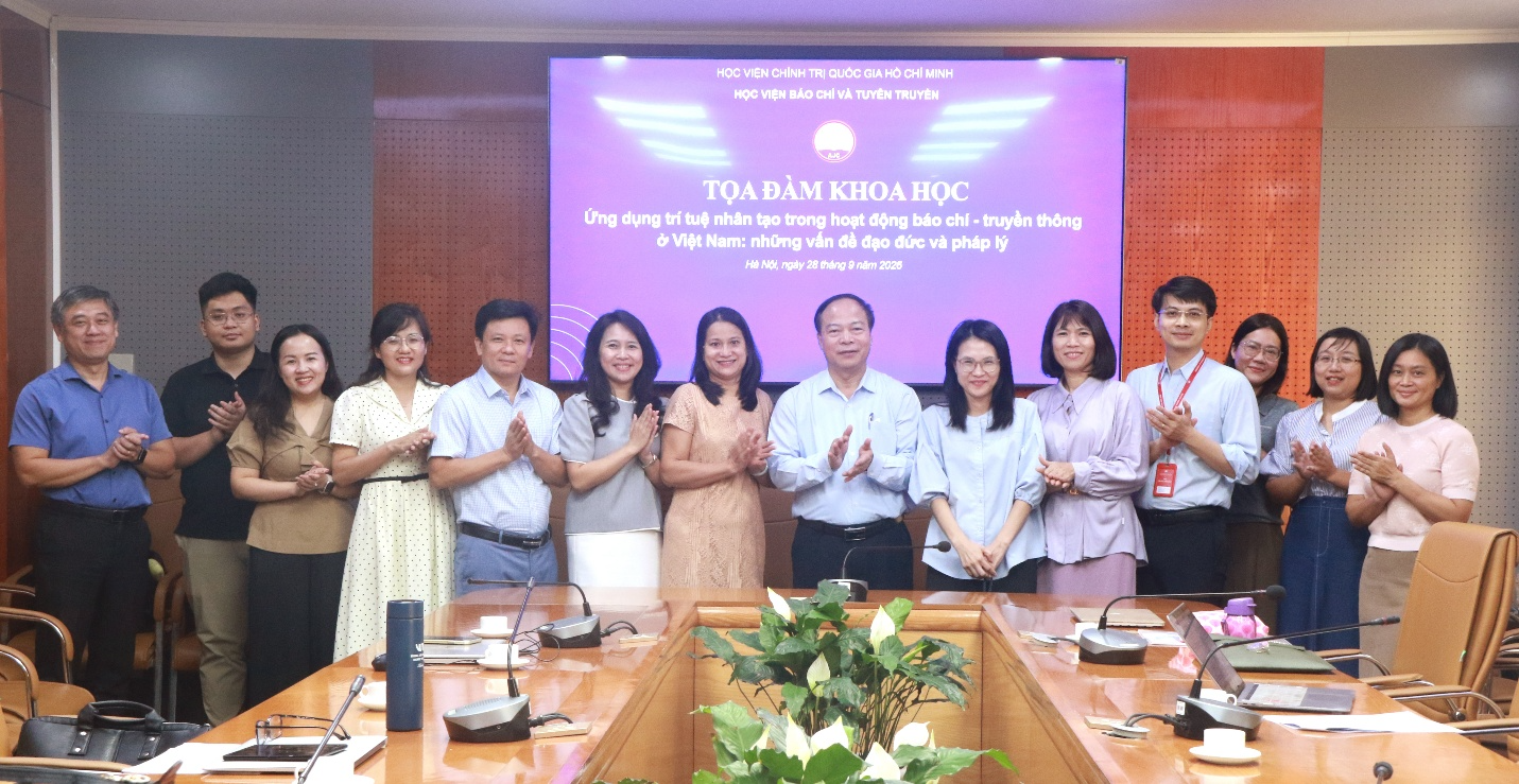 Toạ đàm khoa học: “Ứng dụng trí tuệ nhân tạo trong hoạt động báo chí - truyền thông ở Việt Nam: Những vấn đề đạo đức và pháp lý”