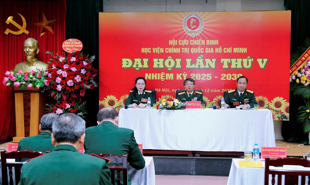 Đại hội Hội Cựu chiến binh Học viện Chính trị quốc gia Hồ Chí Minh lần thứ V, nhiệm kỳ 2025 - 2030