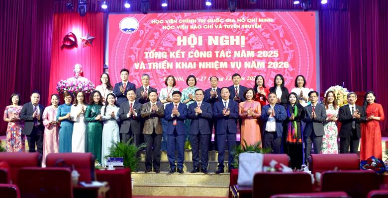 Học viện Báo chí và Tuyên truyền tổ chức Hội nghị tổng kết công tác năm 2025 và triển khai nhiệm vụ năm 2026