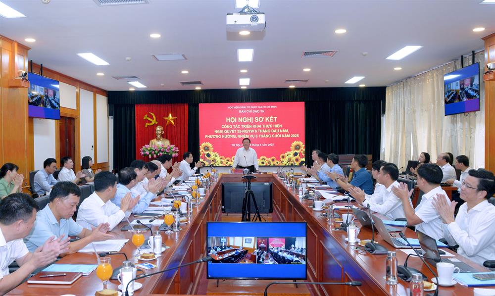 Ban Chỉ đạo 35 Học viện Chính trị quốc gia Hồ Chí Minh tổ chức Hội nghị sơ kết công tác triển khai thực hiện Nghị quyết 35-NQ/TW 6 tháng đầu năm, phương hướng, nhiệm vụ 6 tháng cuối năm 2025