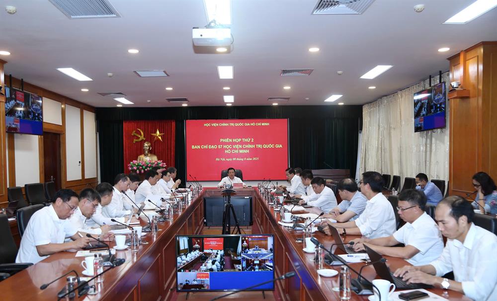 Phiên họp thứ 2 Ban Chỉ đạo 57 Học viện Chính trị quốc gia Hồ Chí Minh