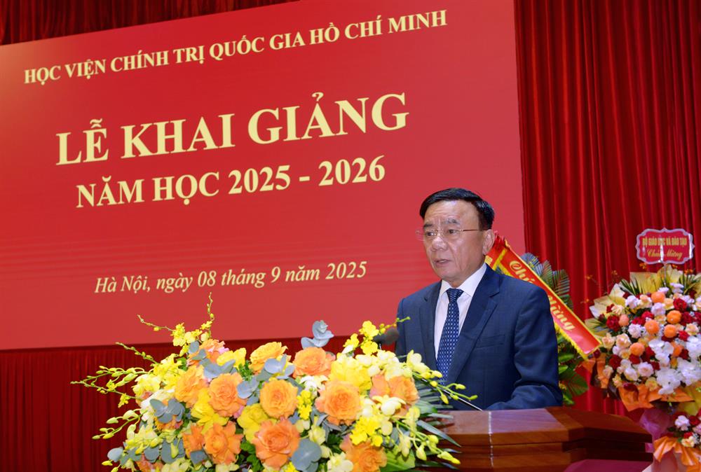 Toàn văn phát biểu của đồng chí Ủy viên Bộ Chính trị, Thường trực Ban Bí thư Trung ương Đảng tại Lễ khai giảng năm học 2025-2026 của Học viện Chính trị quốc gia Hồ Chí Minh