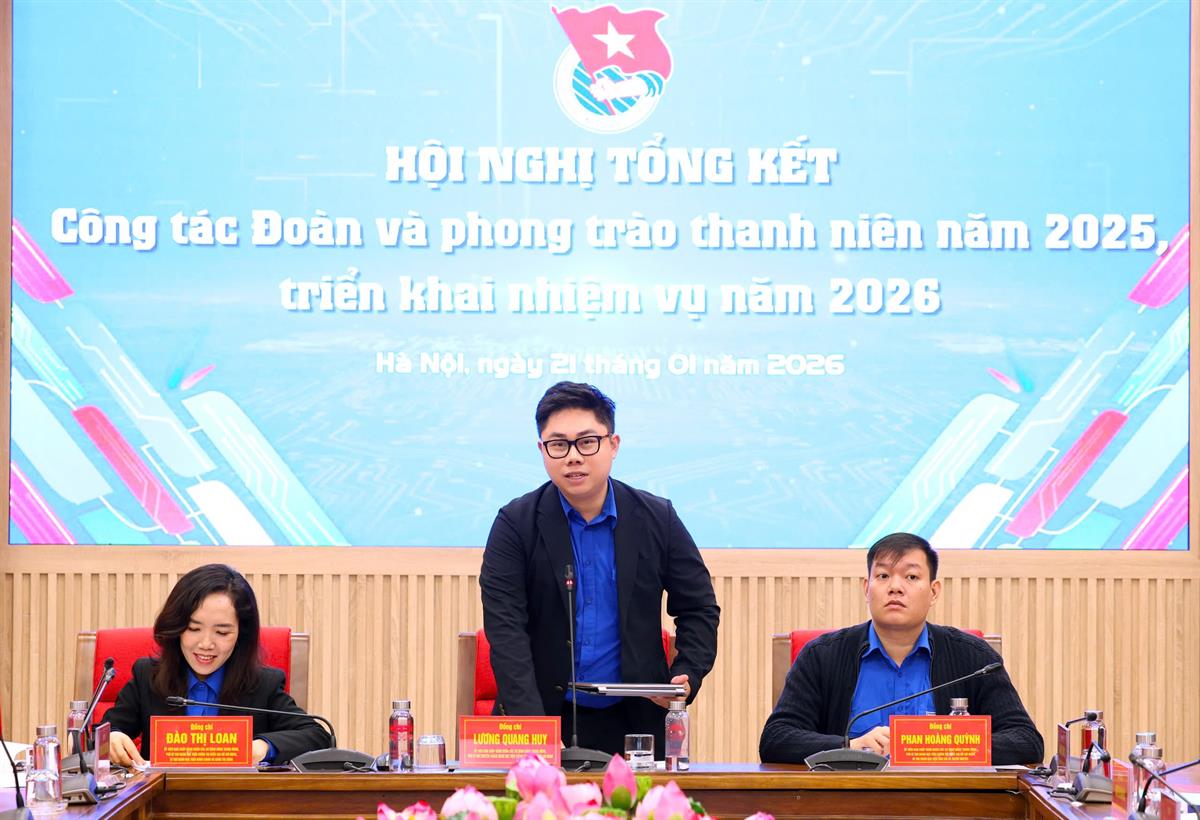 Hội nghị tổng kết công tác Đoàn và phong trào thanh niên năm 2025, triển khai nhiệm vụ năm 2026
