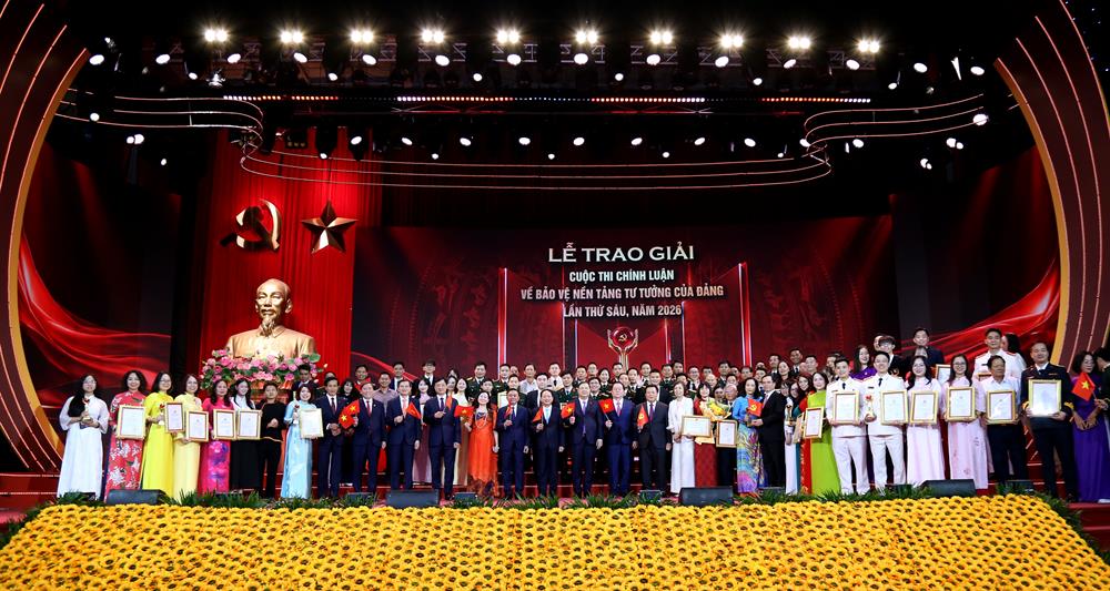 Trao giải Cuộc thi chính luận về bảo vệ nền tảng tư tưởng của Đảng lần thứ Sáu, năm 2026