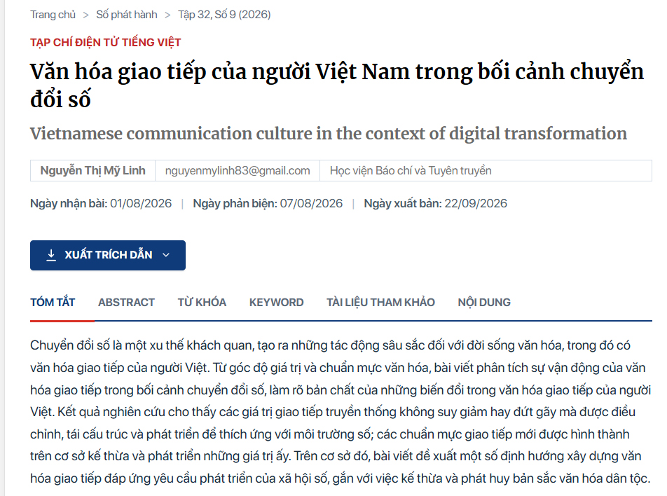 Văn hóa giao tiếp của người Việt Nam trong bối cảnh chuyển đổi số