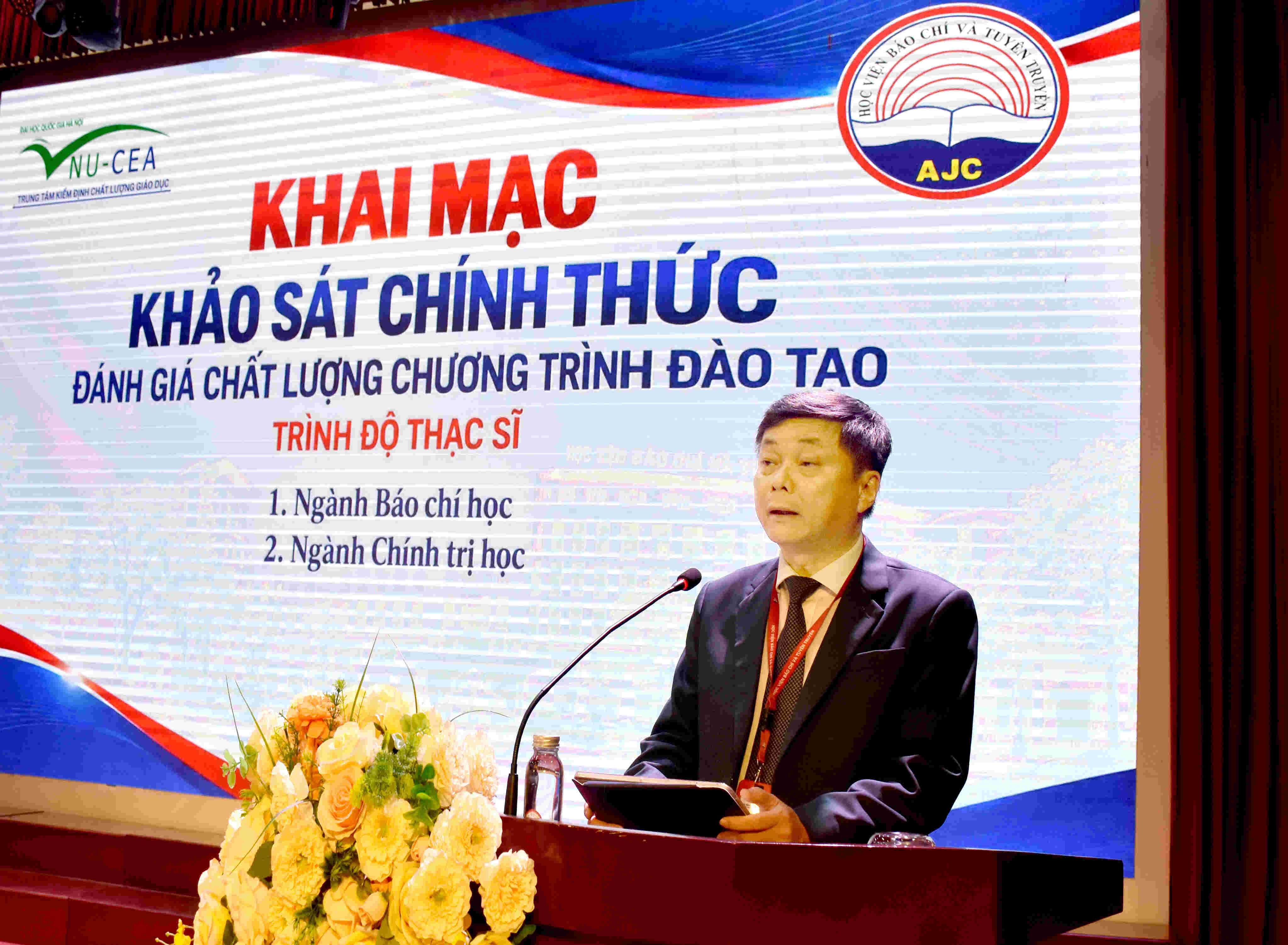 PGS,TS. Phạm Minh Sơn, Giám đốc Học viện, Chủ tịch Hội đồng tự đánh giá phát biểu chào mừng