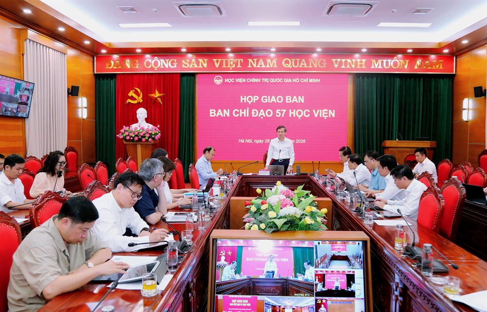Ban Chỉ đạo 57 Học viện tổ chức họp thường kỳ tháng 5-2026