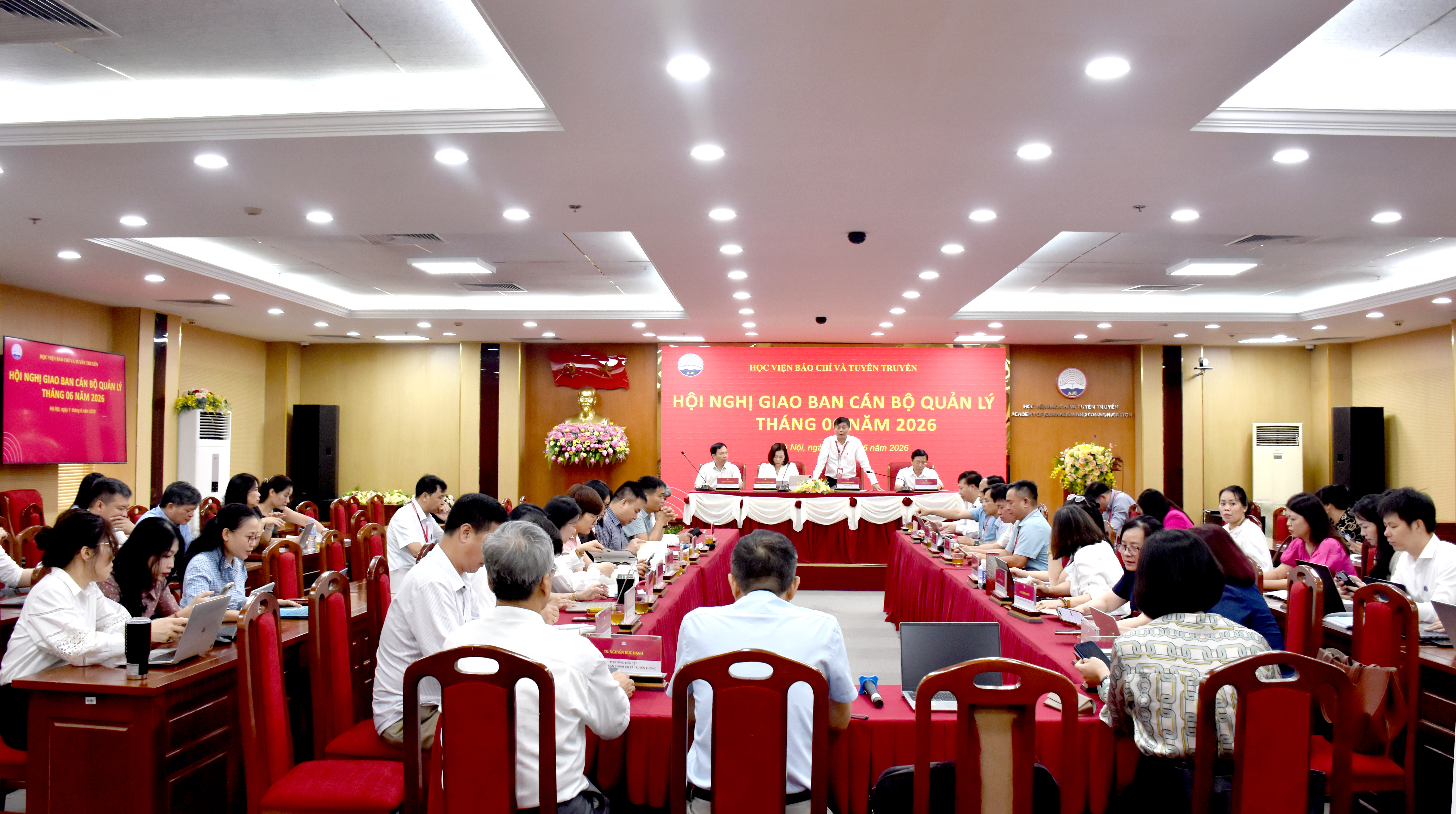 Học viện Báo chí và Tuyên truyền tổ chức Hội nghị giao ban cán bộ quản lý tháng 6/2026