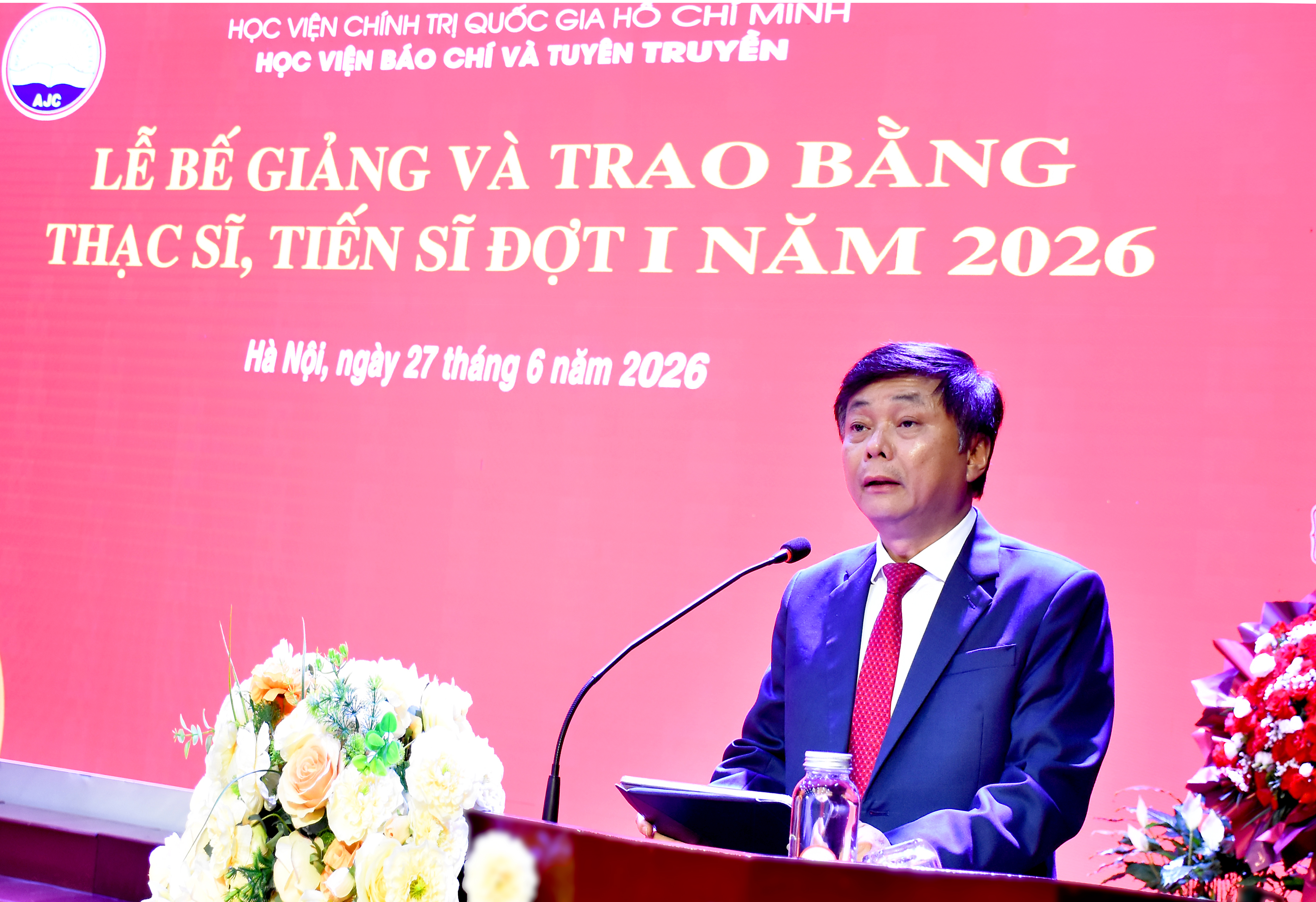 PGS,TS. Phạm Minh Sơn, Giám đốc Học viện phát biểu tại buổi lễ