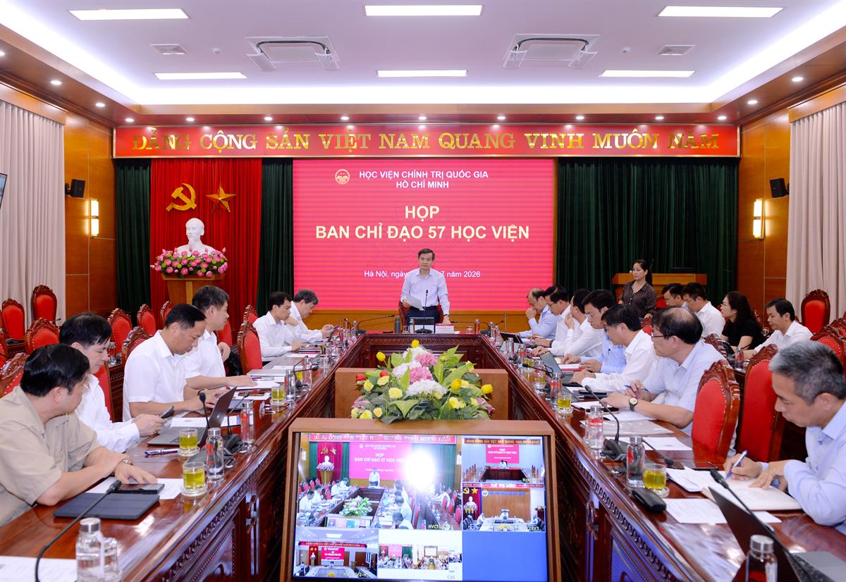 Ban Chỉ đạo 57 Học viện Chính trị quốc gia Hồ Chí Minh họp thường kỳ tháng 7/2026