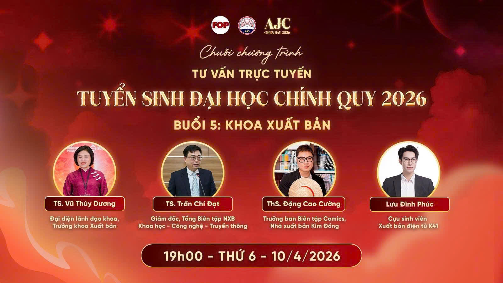 Buổi 5: Tư vấn trực tuyến tuyển sinh đào tạo đại học chính quy khoa Xuất bản