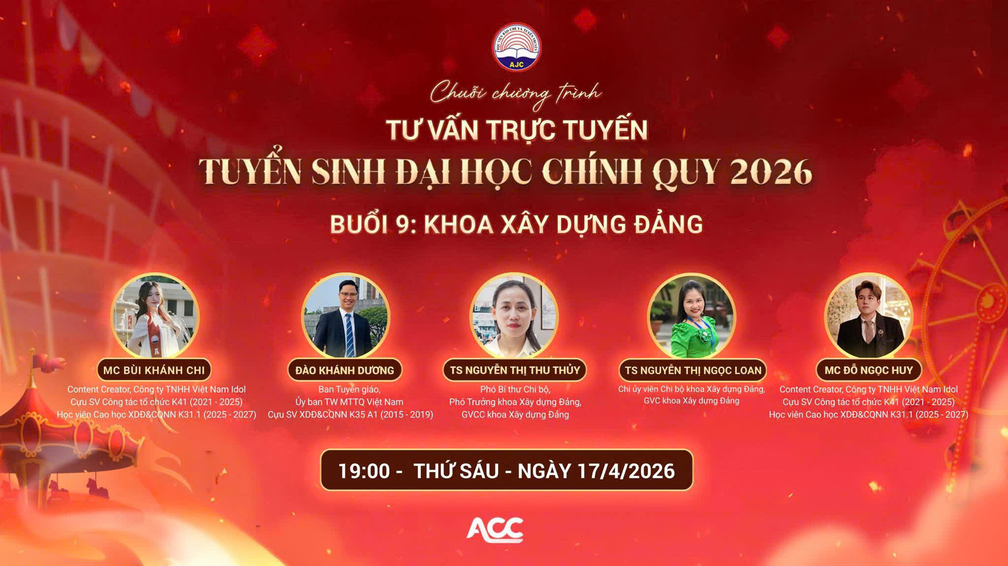 Buổi 09:Tư vấn trực tuyến tuyển sinh đại học chính quy năm 2026 của khoa Xây dựng Đảng